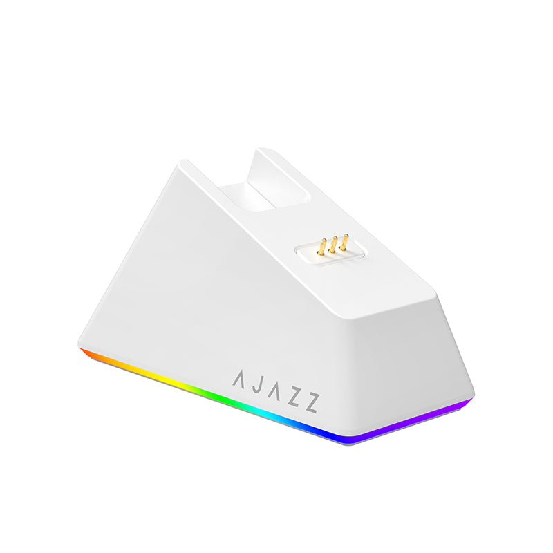 Tri-mode wireless mouse with 12000 DPI and charging base