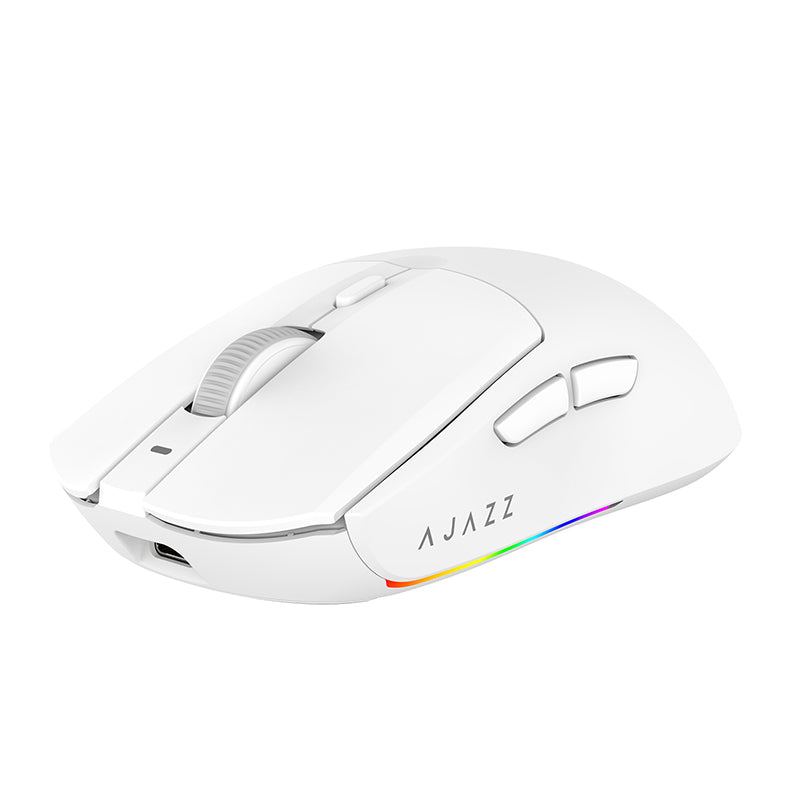 Tri-mode wireless mouse with 12000 DPI and charging base
