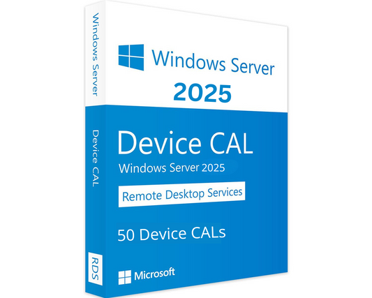 Windows Server 2025 RDS – 50 Device CALs