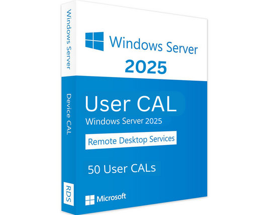 Windows Server 2025 RDS – 50 User CALs