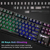 Rainbow LED Backlit Keyboard for Desktop, Computer, PC