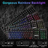 Rainbow LED Backlit Keyboard for Desktop, Computer, PC