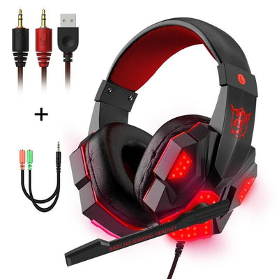 BENTOBEN 7.1 Surround Sound Wired USB Gaming Headset with Breathing RGB Light