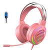 BENTOBEN 7.1 Surround Sound Wired USB Gaming Headset with Breathing RGB Light