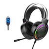 BENTOBEN 7.1 Surround Sound Wired USB Gaming Headset with Breathing RGB Light