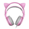 Limited Edition Pink Cat Ear Over-ear Wired Gaming Headset with Microphone For PS4 Xbox