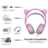Limited Edition Pink Cat Ear Over-ear Wired Gaming Headset with Microphone For PS4 Xbox