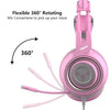 Limited Edition Pink Cat Ear Over-ear Wired Gaming Headset with Microphone For PS4 Xbox