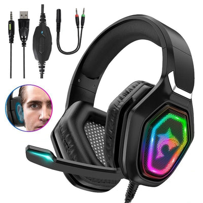 7.1 Bass Stereo RGB Gaming Headphones with Microphone For PS4 PlayStation 5