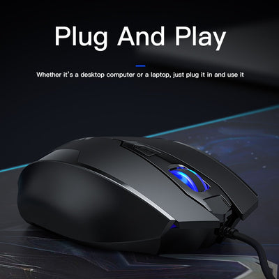 6 Buttons Professional LED USB Wired Gaming Optical Mouse Adjustable 2400DPI