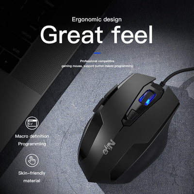 6 Buttons Professional LED USB Wired Gaming Optical Mouse Adjustable 2400DPI