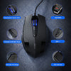 6 Buttons Professional LED USB Wired Gaming Optical Mouse Adjustable 2400DPI
