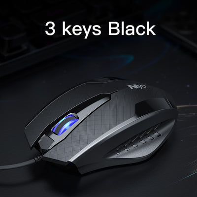 6 Buttons Professional LED USB Wired Gaming Optical Mouse Adjustable 2400DPI