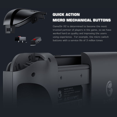 GameSir X2 Wireless Bluetooth Mobile Gamepad Game Controller for Android and iOS