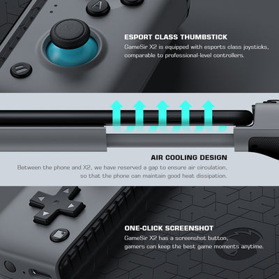 GameSir X2 Wireless Bluetooth Mobile Gamepad Game Controller for Android and iOS